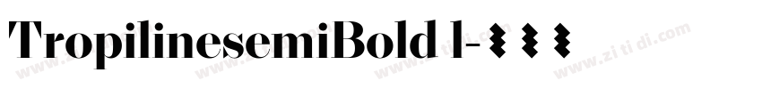 TropilinesemiBold l字体转换